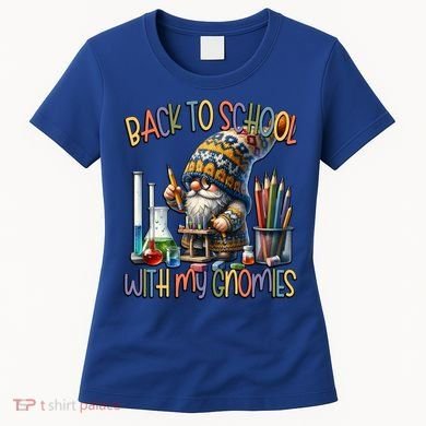 Science Teacher Chemistry Gnome Graphic Funny Back To School Gift Women's T-Shirt