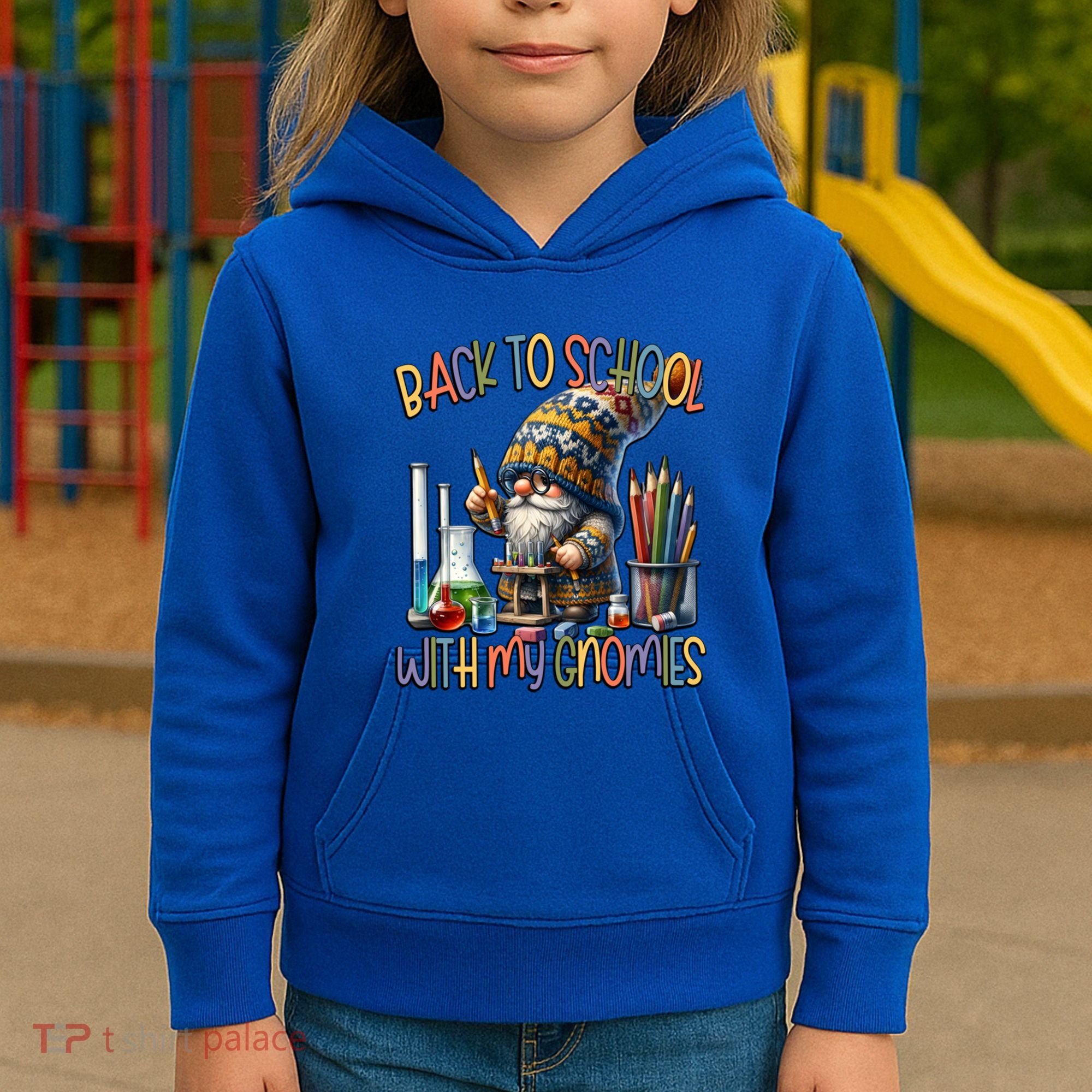 Science Teacher Chemistry Gnome Graphic Funny Back To School Gift Kids Hoodie
