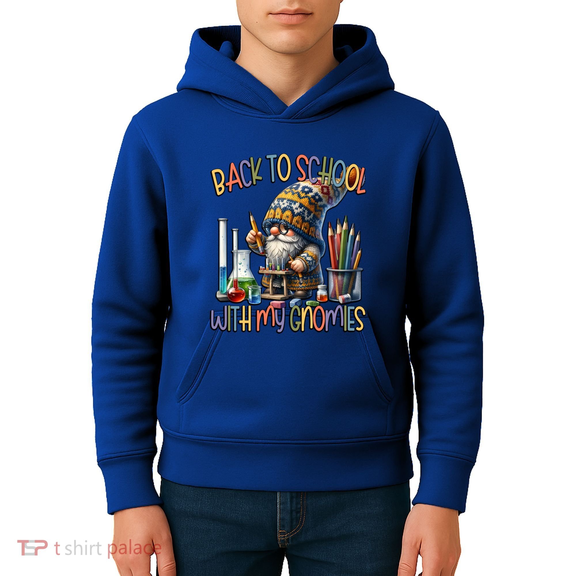Science Teacher Chemistry Gnome Graphic Funny Back To School Gift Kids Hoodie