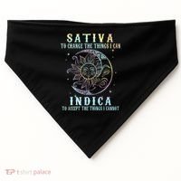 Sativa To Change The Things I Can Indica Cannabis W USA-Made Doggie Bandana thumb 0