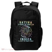 Sativa To Change The Things I Can Indica Cannabis W Backpack thumb 0