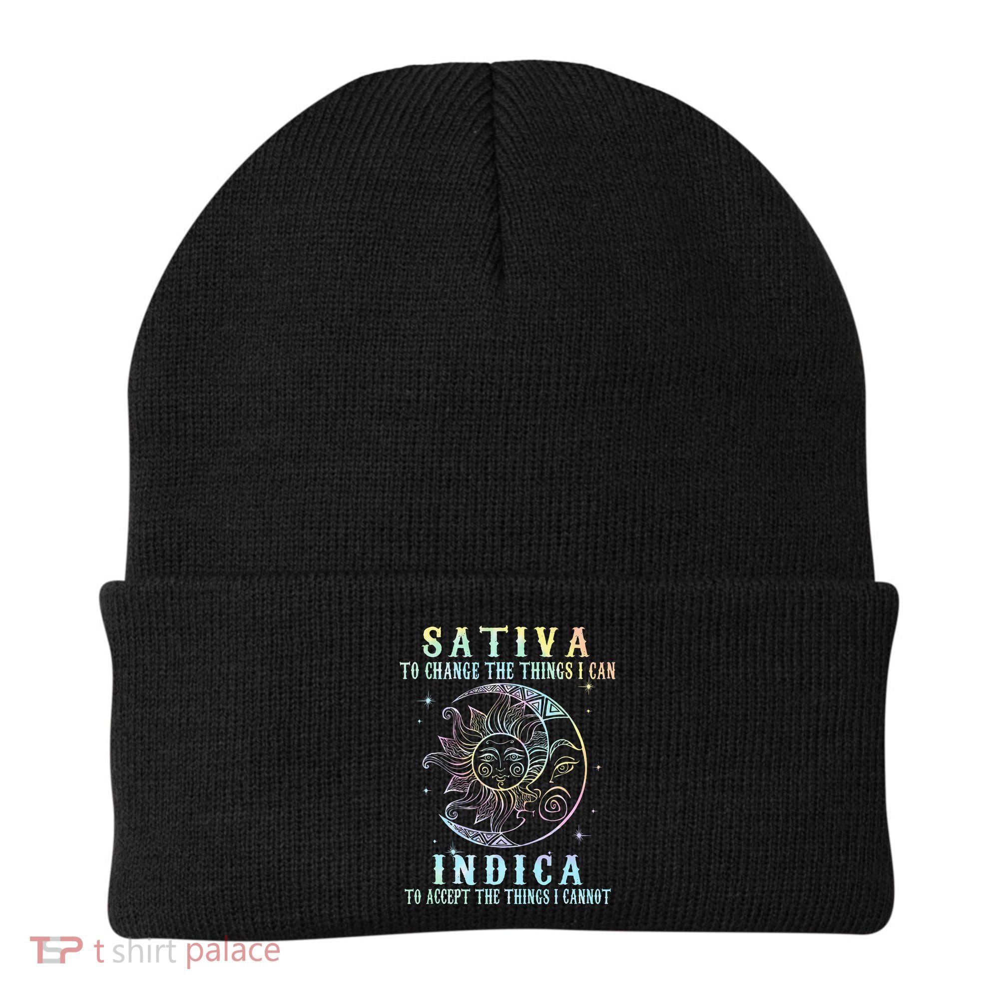 Sativa To Change The Things I Can Indica Cannabis W Beanie