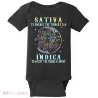 Sativa To Change The Things I Can Indica Cannabis W Baby Bodysuit thumb 0