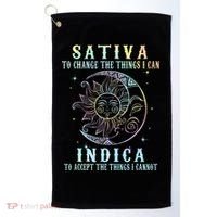 Sativa To Change The Things I Can Indica Cannabis W Golf Towel thumb 0