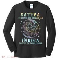 Sativa To Change The Things I Can Indica Cannabis W Kids Long Sleeve Shirt thumb 0