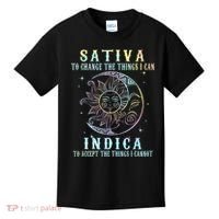 Sativa To Change The Things I Can Indica Cannabis W Kids T-Shirt thumb 0