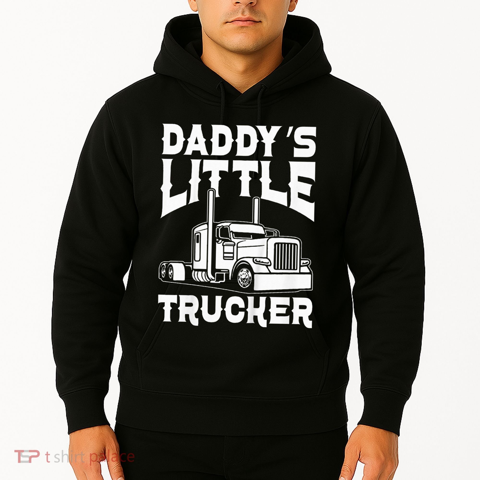 Semi Truck DaddyS Little Trucker Hoodie