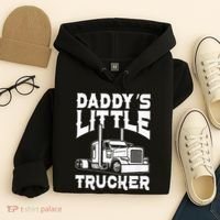Semi Truck DaddyS Little Trucker Hoodie thumb 4