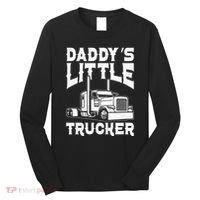 Semi Truck DaddyS Little Trucker Long Sleeve Shirt thumb 0