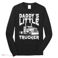 Semi Truck DaddyS Little Trucker Long Sleeve Shirt thumb 0