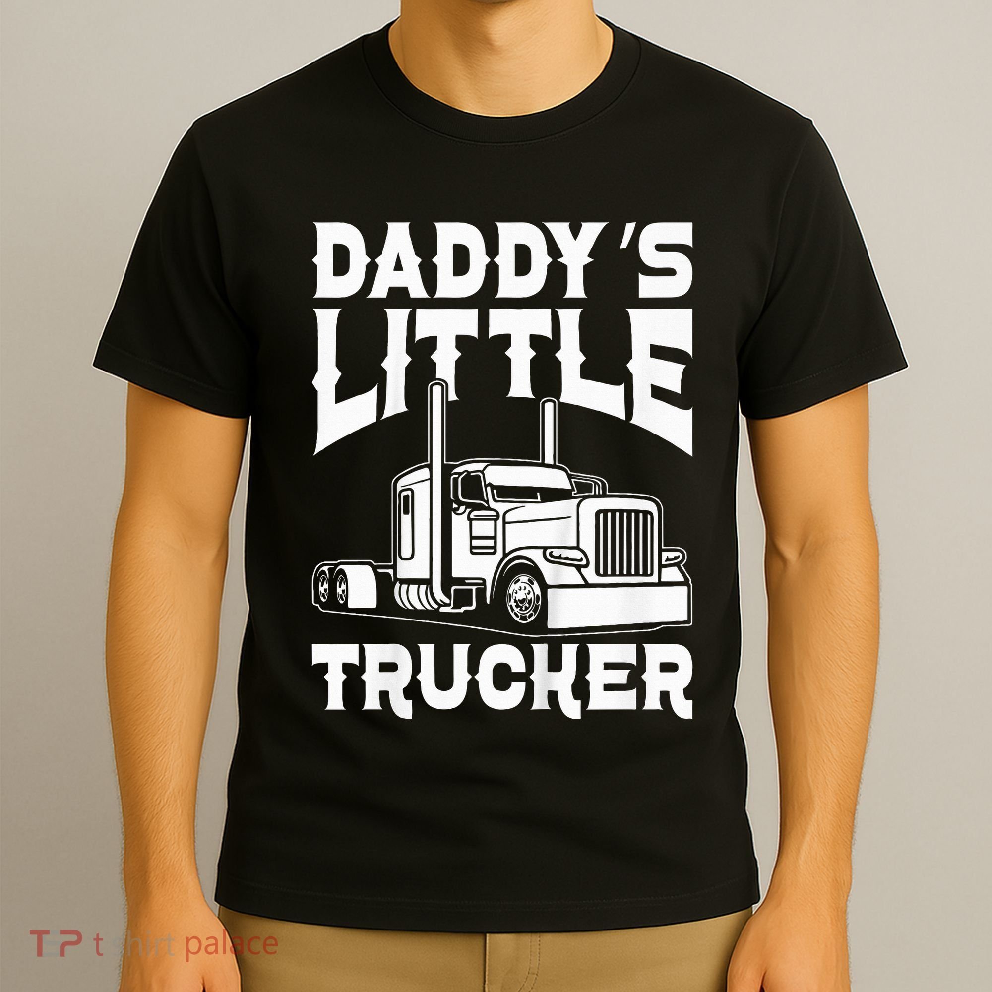 Semi Truck DaddyS Little Trucker T-Shirt