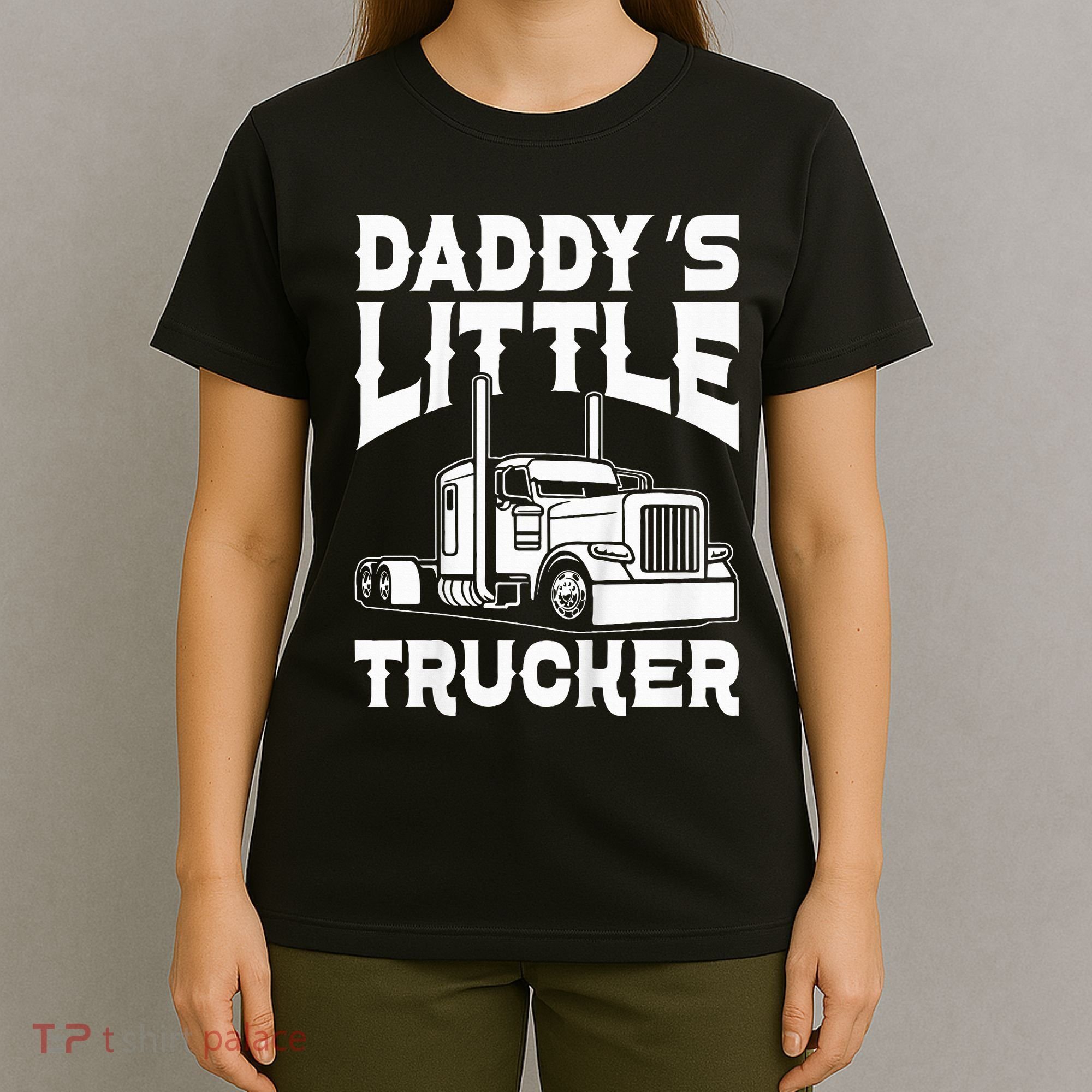 Semi Truck DaddyS Little Trucker T-Shirt