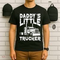 Semi Truck DaddyS Little Trucker T-Shirt thumb 6