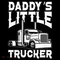 Semi Truck DaddyS Little Trucker Baby Bodysuit thumb 2