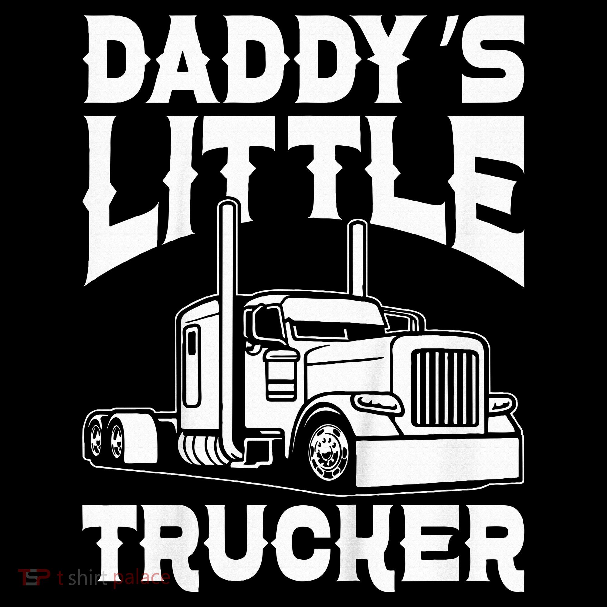 Semi Truck DaddyS Little Trucker Baby Bodysuit