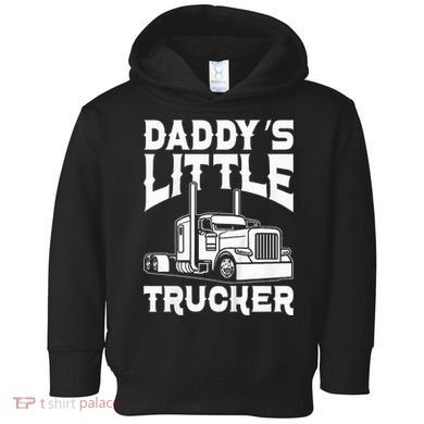 Semi Truck DaddyS Little Trucker Toddler Hoodie