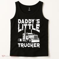 Semi Truck DaddyS Little Trucker Tank Top thumb 2