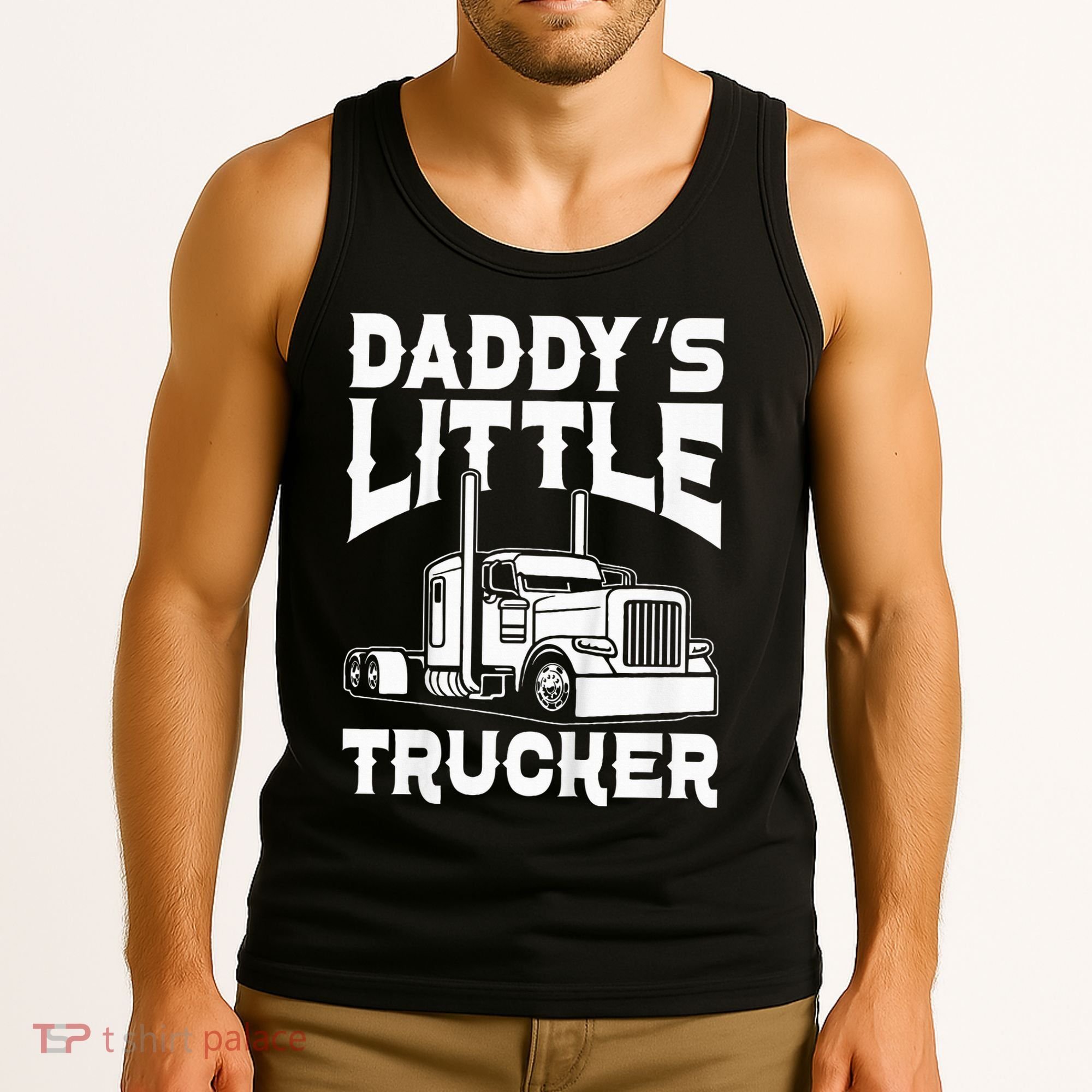 Semi Truck DaddyS Little Trucker Tank Top