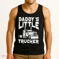 Semi Truck DaddyS Little Trucker Tank Top thumb 3
