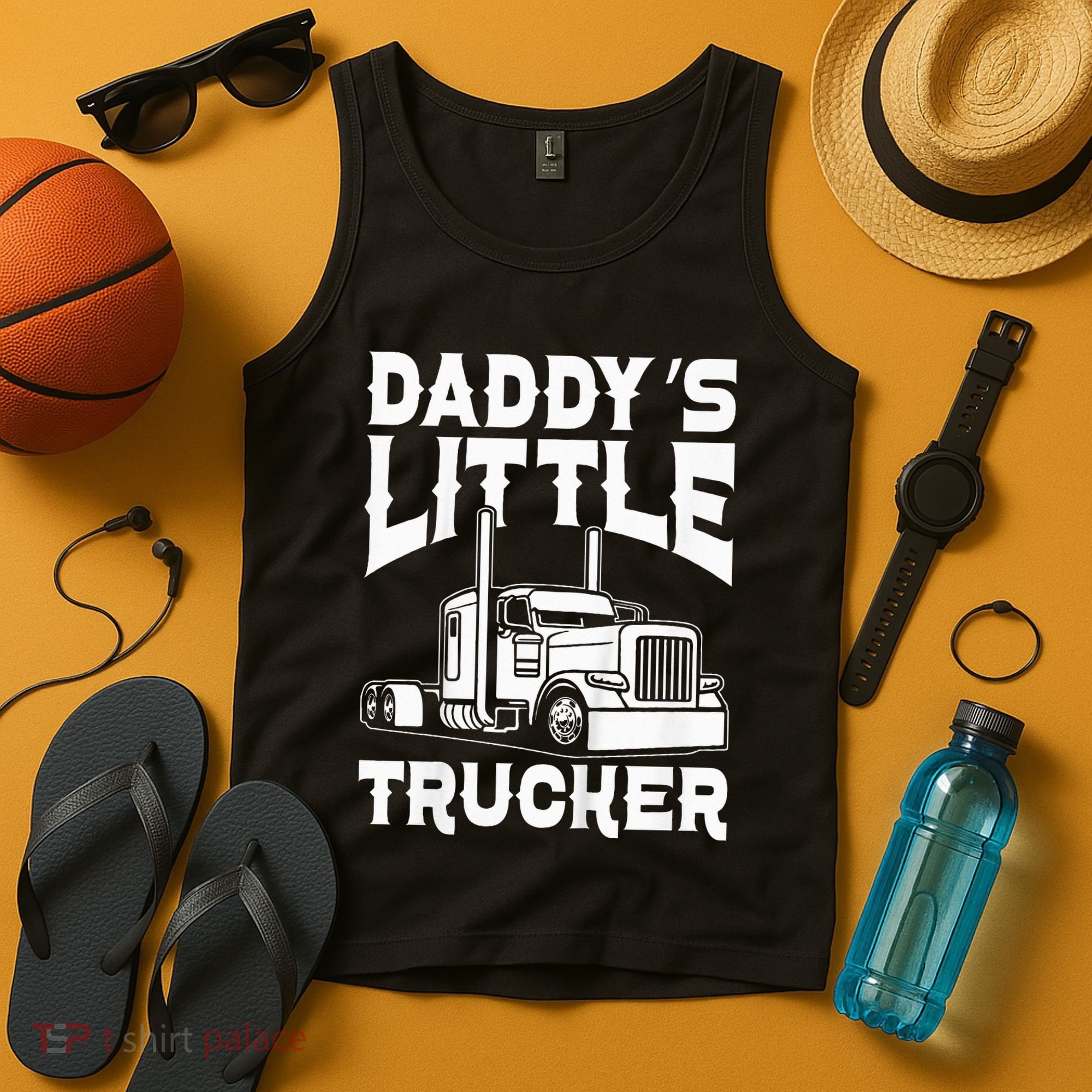 Semi Truck DaddyS Little Trucker Tank Top