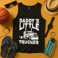 Semi Truck DaddyS Little Trucker Tank Top thumb 4