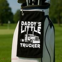 Semi Truck DaddyS Little Trucker Golf Towel thumb 2