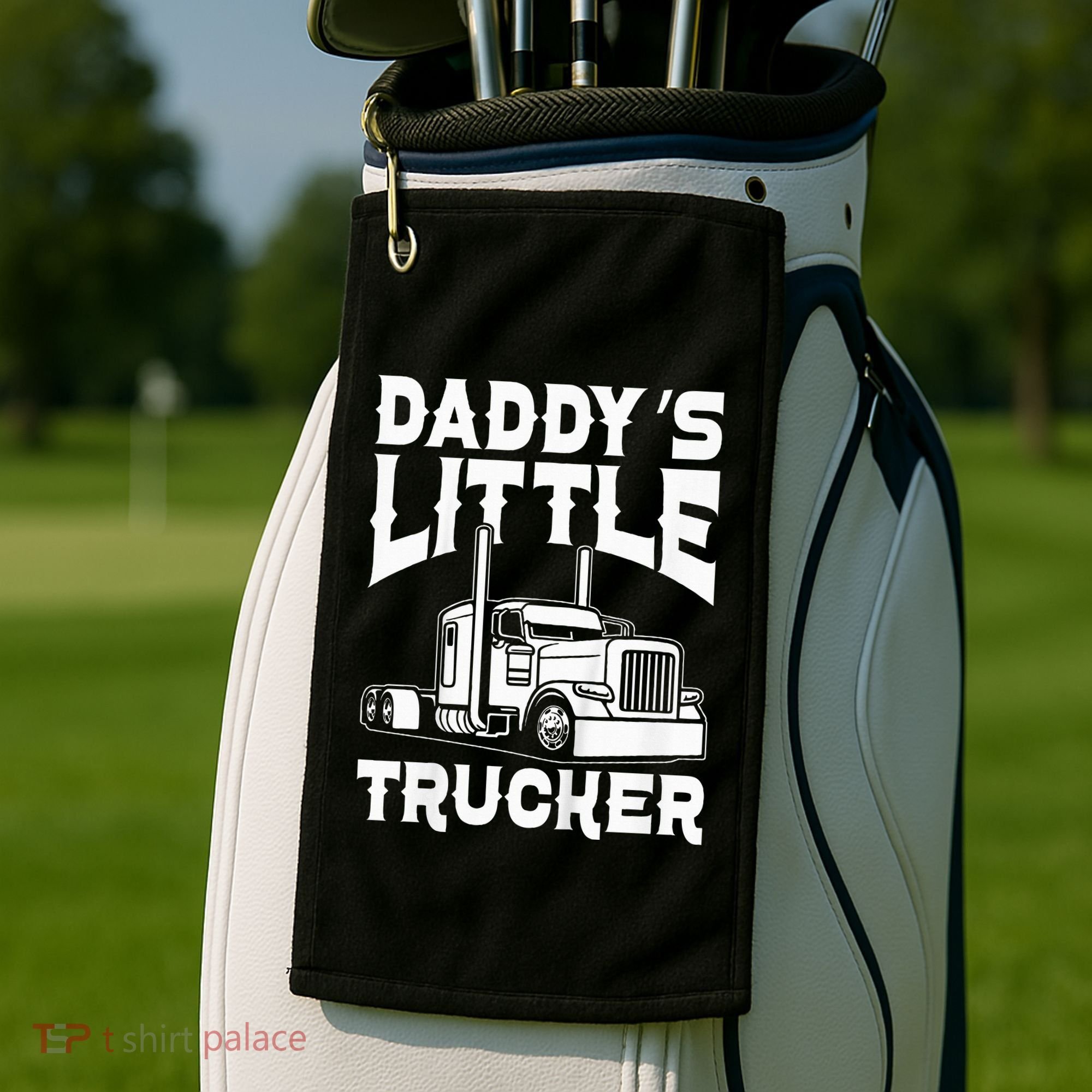 Semi Truck DaddyS Little Trucker Golf Towel