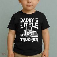 Semi Truck DaddyS Little Trucker Toddler T-Shirt thumb 2
