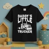 Semi Truck DaddyS Little Trucker Toddler T-Shirt thumb 3