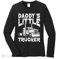 Semi Truck DaddyS Little Trucker Women's Long Sleeve Shirt thumb 0