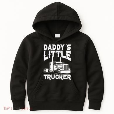 Semi Truck DaddyS Little Trucker Kids Hoodie