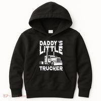 Semi Truck DaddyS Little Trucker Kids Hoodie thumb 0