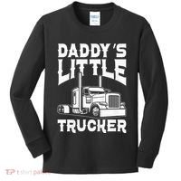 Semi Truck DaddyS Little Trucker Kids Long Sleeve Shirt thumb 0
