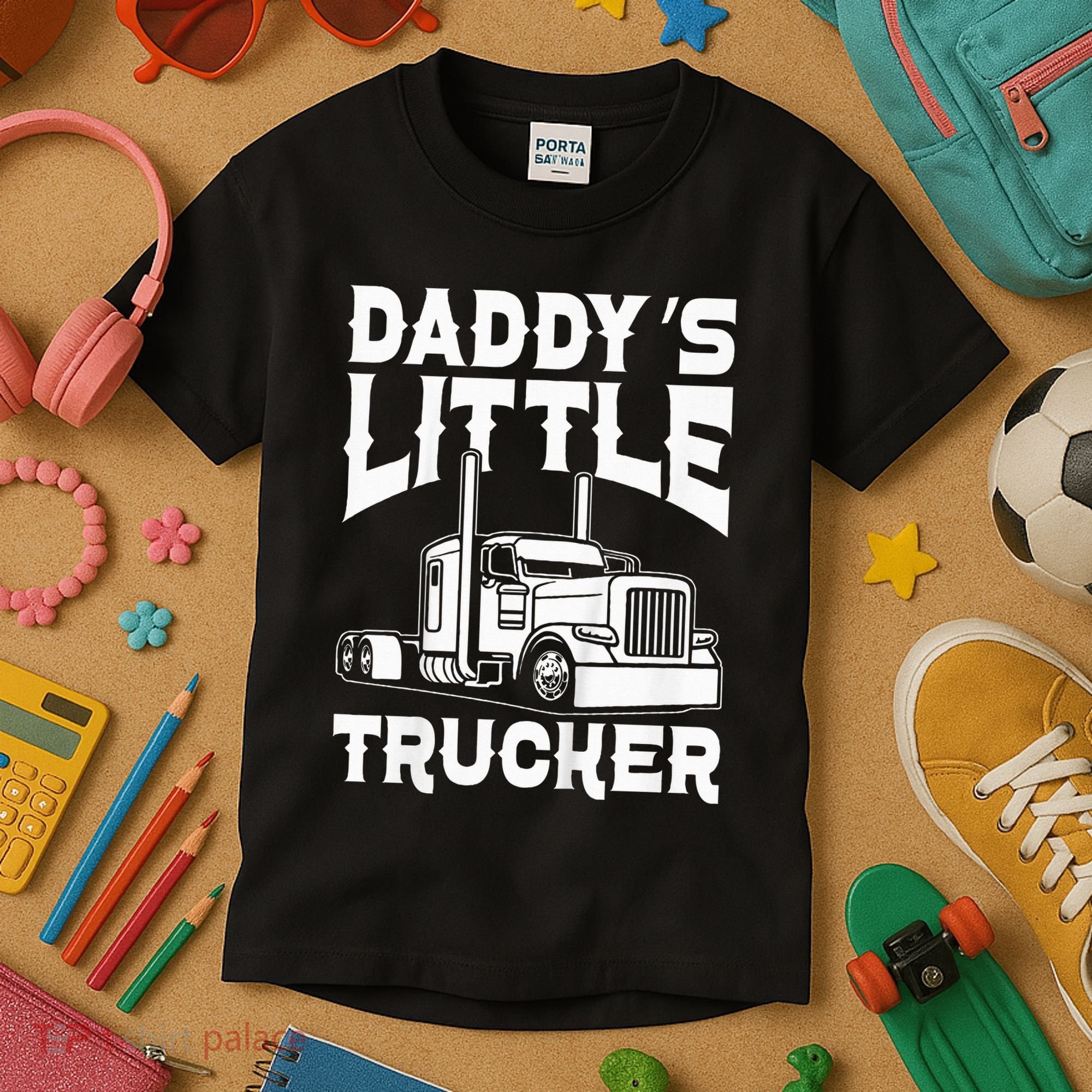 Semi Truck DaddyS Little Trucker Kids T-Shirt