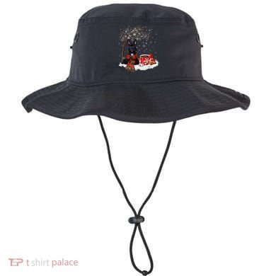 Scottish Terrier Dog In The Snow Christmas Winter Xmas Tree Bucket Hat
