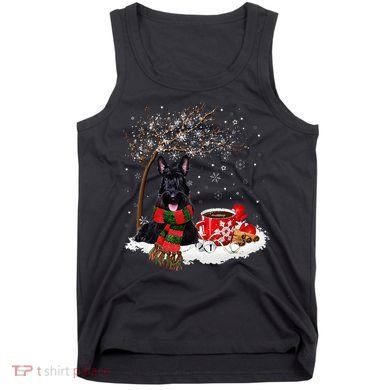 Scottish Terrier Dog In The Snow Christmas Winter Xmas Tree Tank Top