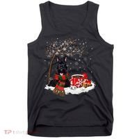Scottish Terrier Dog In The Snow Christmas Winter Xmas Tree Tank Top thumb 0