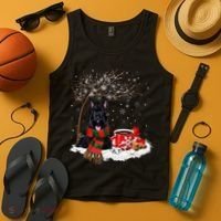 Scottish Terrier Dog In The Snow Christmas Winter Xmas Tree Tank Top thumb 4