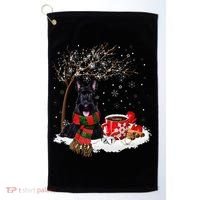 Scottish Terrier Dog In The Snow Christmas Winter Xmas Tree Golf Towel thumb 0