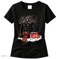 Scottish Terrier Dog In The Snow Christmas Winter Xmas Tree Women's T-Shirt thumb 0