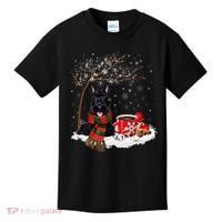 Scottish Terrier Dog In The Snow Christmas Winter Xmas Tree Kids T-Shirt thumb 0