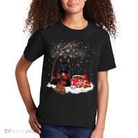 Scottish Terrier Dog In The Snow Christmas Winter Xmas Tree Kids T-Shirt thumb 2