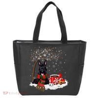 Scottish Terrier Dog In The Snow Christmas Winter Xmas Tree Tote Bag thumb 0