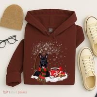 Scottish Terrier Dog In The Snow Christmas Winter Xmas Tree Hoodie thumb 4