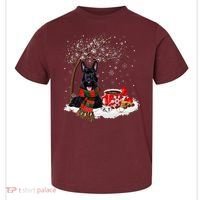 Scottish Terrier Dog In The Snow Christmas Winter Xmas Tree Toddler T-Shirt thumb 0