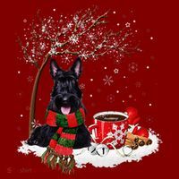 Scottish Terrier Dog In The Snow Christmas Winter Xmas Tree Visor thumb 3