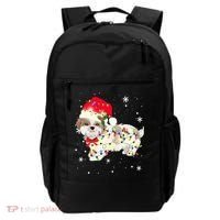 Shih Tzu Dog Christmas Light Xmas Mom Dad Funny Gift Great Gift Backpack thumb 0