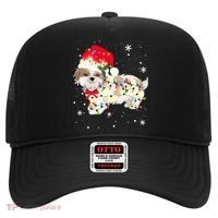 Shih Tzu Dog Christmas Light Xmas Mom Dad Funny Gift Great Gift Hat thumb 0