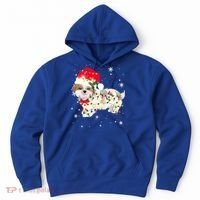 Shih Tzu Dog Christmas Light Xmas Mom Dad Funny Gift Great Gift Hoodie thumb 0