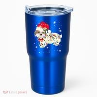 Shih Tzu Dog Christmas Light Xmas Mom Dad Funny Gift Great Gift Tumbler thumb 0
